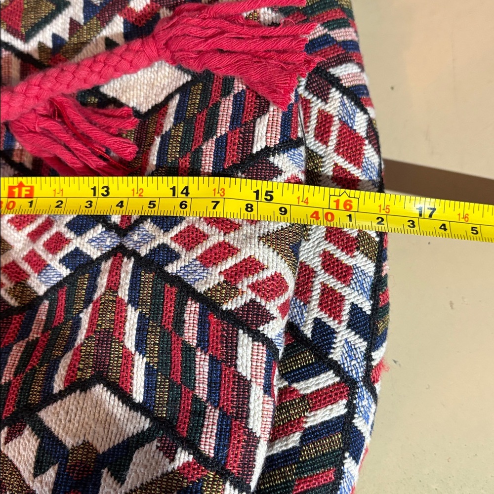 Geometric Patterned Drawstring Backpack - image 6